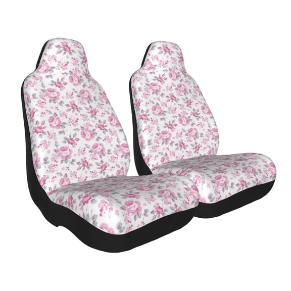 Uemuo Rose Flowers Pattern Car Seat Covers for Front Seats Waterproof Seat Covers for Cars, Universal Auto Front Seats Protector Fits for Car-1