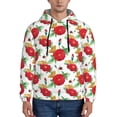 thumbnail image 1 of Uemuo Rose Flowers Pattern Men's Hoodie - Casual Pullover Hoodie with Kangaroo Pocket, Stylish Hooded Sweatshirt for Everyday Wear-Small, 1 of 7