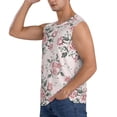 thumbnail image 1 of Uemuo Rose Flowers Pattern Men's Sleeveless T-Shirt,Muscle Athletic Tank Top, Moisture-wicking Quick-dry Breathable Classic Tee Top for Gym Run Outdoor Sports-XX-Large, 1 of 8