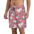 thumbnail image 1 of Uemuo Rose Flowers Pattern Men's Swim Trunks Hawaiian Beach Bathing Suit Swimsuits Beach Quick-Dry Shorts with Pockets-, 1 of 9