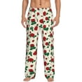 thumbnail image 1 of Uemuo Rose Flowers Pattern Men's Wide Leg Palazzo Lounge Pants with Pockets Light Weight Loose Comfy Casual Pajama Pants-X-Large, 1 of 9