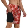 thumbnail image 1 of Uemuo Rose Flowers Pattern Mens Swim Trunks Quick Dry Board Shorts with Mesh Lining, Stretch Beach Shorts Quick Dry No-Chafing Board Shorts-3X-Large, 1 of 9