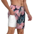 thumbnail image 1 of Uemuo Rose Flowers Pattern Mens Swim Trunks Quick Dry Board Shorts with Mesh Lining, Stretch Beach Shorts Quick Dry No-Chafing Board Shorts-Large, 1 of 9