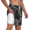 thumbnail image 1 of Uemuo Rose Flowers Pattern Mens Swim Trunks Quick Dry Board Shorts with Mesh Lining, Stretch Beach Shorts Quick Dry No-Chafing Board Shorts-Small, 1 of 9
