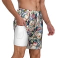 thumbnail image 1 of Uemuo Rose Flowers Pattern Mens Swim Trunks Quick Dry Board Shorts with Mesh Lining, Stretch Beach Shorts Quick Dry No-Chafing Board Shorts-XX-Large, 1 of 9