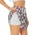 thumbnail image 1 of Uemuo Rose Flowers Pattern Women's Athletic Shorts High Waisted Running Shorts with Liner Pockets Gym Elastic Workout Shorts-X-Large, 1 of 9