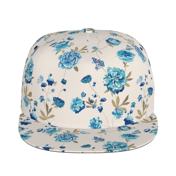 Uemuo Rose Flowers Pattern Women's Baseball Cap,Straight Brim Hat,Golf Dad Hat,Travel Hat,Sun Protection Cap,Everyday Accessory