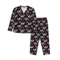 thumbnail image 1 of Uemuo Rose Flowers Pattern Womens Pajama Sets,PJ Set for Women,Pajamas for Women Logo,Long Sleeve Pajama Set for Women,Soft Long Sleeve Top With Pants-Large, 1 of 1