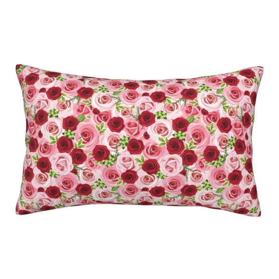 Uemuo Rose Flowers Print Throw Pillow Case – Cozy & Soft Cushion Cover, Hypoallergenic Pillow Case for Sleeping, Perfect for Women with Envelope Closure-20"x30"