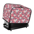 thumbnail image 1 of Uemuo Rose Flowers Print Toaster Cover 2 Slice, Small Kitchen Appliance Covers, Toaster Oven Cover with Loop, Bread Machine Cover Dust Cover Protection, 1 of 7
