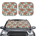 thumbnail image 1 of Uemuo Rose Flowers Printed 2 PCS Car Windshield Sun Shade, Auto Sun Heat and UV Rays Blocker, Foldable Automotive Front Window Sunshade Protector, 1 of 7
