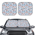 thumbnail image 1 of Uemuo Rose Flowers Printed 2 PCS Car Windshield Sun Shade, Auto Sun Heat and UV Rays Blocker, Foldable Automotive Front Window Sunshade Protector, 1 of 7
