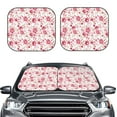 thumbnail image 1 of Uemuo Rose Flowers Printed 2 PCS Car Windshield Sun Shade, Auto Sun Heat and UV Rays Blocker, Foldable Automotive Front Window Sunshade Protector, 1 of 7