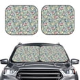 thumbnail image 1 of Uemuo Rose Flowers Printed 2 PCS Car Windshield Sun Shade, Auto Sun Heat and UV Rays Blocker, Foldable Automotive Front Window Sunshade Protector, 1 of 7