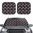 thumbnail image 1 of Uemuo Rose Flowers Printed 2 PCS Car Windshield Sun Shade, Auto Sun Heat and UV Rays Blocker, Foldable Automotive Front Window Sunshade Protector, 1 of 7