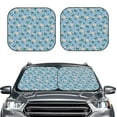 thumbnail image 1 of Uemuo Rose Flowers Printed 2 PCS Car Windshield Sun Shade, Auto Sun Heat and UV Rays Blocker, Foldable Automotive Front Window Sunshade Protector, 1 of 7