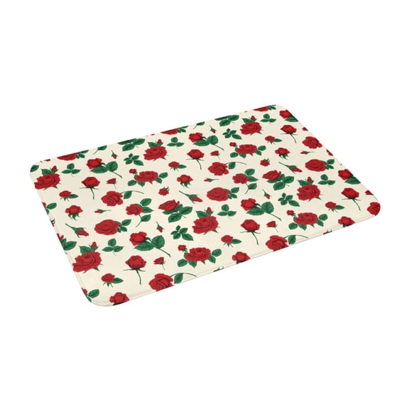 Uemuo Rose Flowers Printed Door Mat Indoor Doormat 16"x24",Front Back Door Mats Non Slip Entrance Rugs,Inside Doormats for Entryway