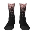 thumbnail image 1 of Uemuo Rose Gold Glitter1 Pattern Women's Crew Socks, Soft Durable Breathable Moisture-Wicking with Odor Control Cotton socks, 1 of 9