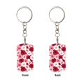 thumbnail image 1 of Uemuo Rose Pattern Rectangular Metal Keychain - Durable, Stylish, and Personalized Key Ring for Men and Women,Engraved Keychain,Gift Slim Sturdy Keychain, 1 of 7