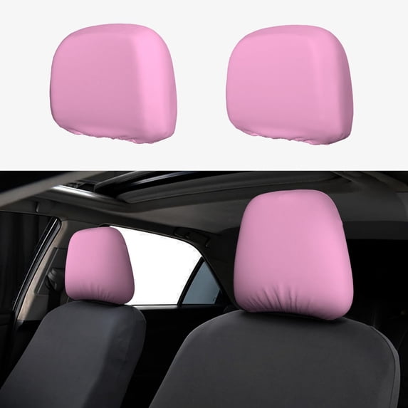 Uemuo Rose Red Printed 2 PCS Car All-Inclusive Headrest Cover, Headrest Protector, Soft Elastic Breathable Seat Headrest Anti-Dirty Cover Headrest Cover Protector