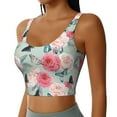 thumbnail image 1 of Uemuo Roses and Butterflies Pattern Women's Sports Bra - High Impact Support, Breathable, and Comfortable Athletic Bra for Running, Yoga, and Workouts, 1 of 9