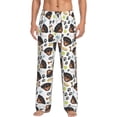 thumbnail image 1 of Uemuo Rottweiler Pattern Men's Wide Leg Palazzo Lounge Pants with Pockets Light Weight Loose Comfy Casual Pajama Pants-Small, 1 of 9
