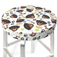 thumbnail image 1 of Uemuo Rottweiler Pattern Round Bar Stool Seat Covers Washable Stool Cushion Slipcover Elastic Bar Chair Covers-13 inch, 1 of 7