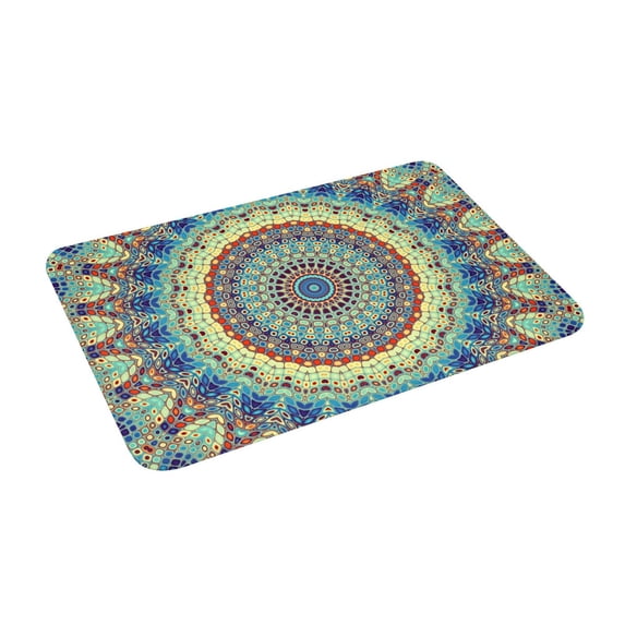 Uemuo Round Mandala1 Printed Door Mat Indoor Doormat 16"x24",Front Back Door Mats Non Slip Entrance Rugs,Inside Doormats for Entryway