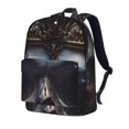 Uemuo Royal Skull With Golden Crown Pattern Backpack for Work and