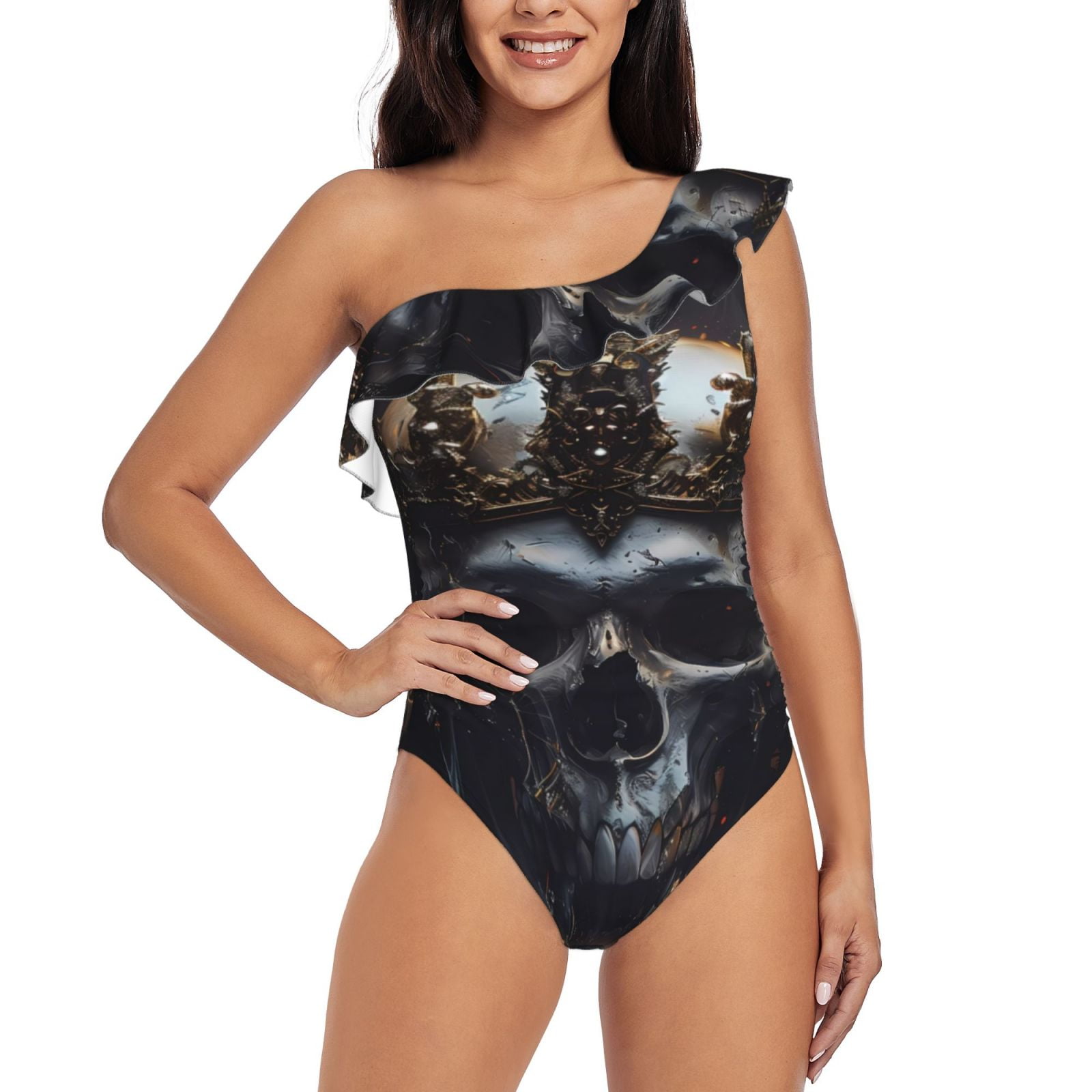 uemuo-royal-skull-with-golden-crown-print-women-s-one-piece-swimsuit