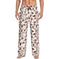 thumbnail image 1 of Uemuo Rugby Style Pattern Men's Wide Leg Palazzo Lounge Pants with Pockets Light Weight Loose Comfy Casual Pajama Pants-X-Large, 1 of 9