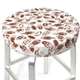 thumbnail image 1 of Uemuo Rugby Style Pattern Round Bar Stool Seat Covers Washable Stool Cushion Slipcover Elastic Bar Chair Covers-12 inch, 1 of 7