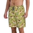 thumbnail image 1 of Uemuo Running Beagle Pattern Men's Swim Trunks Hawaiian Beach Bathing Suit Swimsuits Beach Quick-Dry Shorts with Pockets-Large, 1 of 9