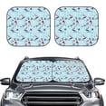 thumbnail image 1 of Uemuo Sailboats Anchors Printed 2 PCS Car Windshield Sun Shade, Auto Sun Heat and UV Rays Blocker, Foldable Automotive Front Window Sunshade Protector, 1 of 7