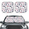 thumbnail image 1 of Uemuo Sailing Marine Travel Printed 2 PCS Car Windshield Sun Shade, Auto Sun Heat and UV Rays Blocker, Foldable Automotive Front Window Sunshade Protector, 1 of 7