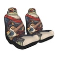 thumbnail image 1 of Uemuo Samurai Frog Guitar Pattern Car Seat Covers for Front Seats Waterproof Seat Covers for Cars, Universal Auto Front Seats Protector Fits for Car-1, 1 of 6