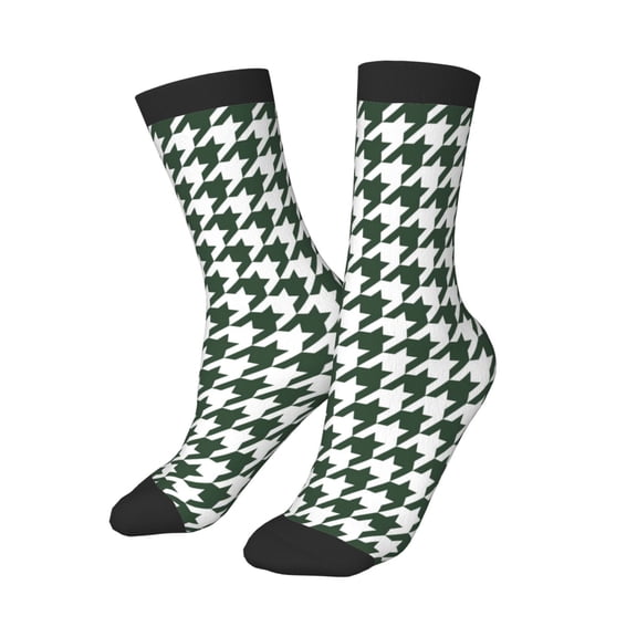 Uemuo Scottish Checkered Printed Kids Boys Socks Seamless Crew Socks Crazy Funny Athletic Sport Socks for Children