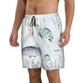 thumbnail image 1 of Uemuo Sea Animals Pattern Men's Swim Trunks Hawaiian Beach Bathing Suit Swimsuits Beach Quick-Dry Shorts with Pockets-Medium, 1 of 9