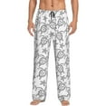 thumbnail image 1 of Uemuo Sea Turtle Pattern Men's Wide Leg Palazzo Lounge Pants with Pockets Light Weight Loose Comfy Casual Pajama Pants-Large, 1 of 9