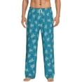 thumbnail image 1 of Uemuo Sea Turtle Pattern Men's Wide Leg Palazzo Lounge Pants with Pockets Light Weight Loose Comfy Casual Pajama Pants-Small, 1 of 9