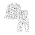 thumbnail image 1 of Uemuo Sea Turtle Pattern Womens Pajama Sets,PJ Set for Women,Pajamas for Women Logo,Long Sleeve Pajama Set for Women,Soft Long Sleeve Top With Pants-Small, 1 of 9