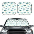 thumbnail image 1 of Uemuo Sea Turtle Printed 2 PCS Car Windshield Sun Shade, Auto Sun Heat and UV Rays Blocker, Foldable Automotive Front Window Sunshade Protector, 1 of 7