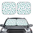 thumbnail image 1 of Uemuo Sea Turtle Printed 2 PCS Car Windshield Sun Shade, Auto Sun Heat and UV Rays Blocker, Foldable Automotive Front Window Sunshade Protector, 1 of 7