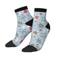 thumbnail image 1 of Uemuo Sea Turtle Printed Crew Socks, Moisture-Wicking Socks, Athletic Socks for Men Breathable Cushion Socks Casual Sport Socks for Running Traveling, 1 of 6