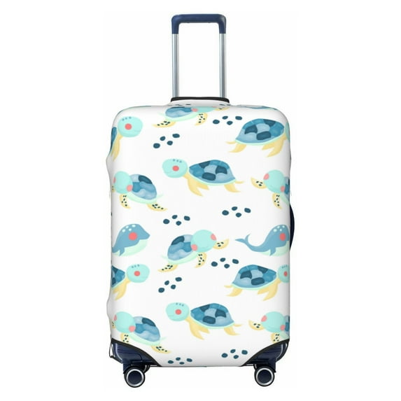 Uemuo Sea Turtle Printed Washable Luggage Cover - Fashion Suitcase Protector Fits 18-32 Inch Luggage -Medium