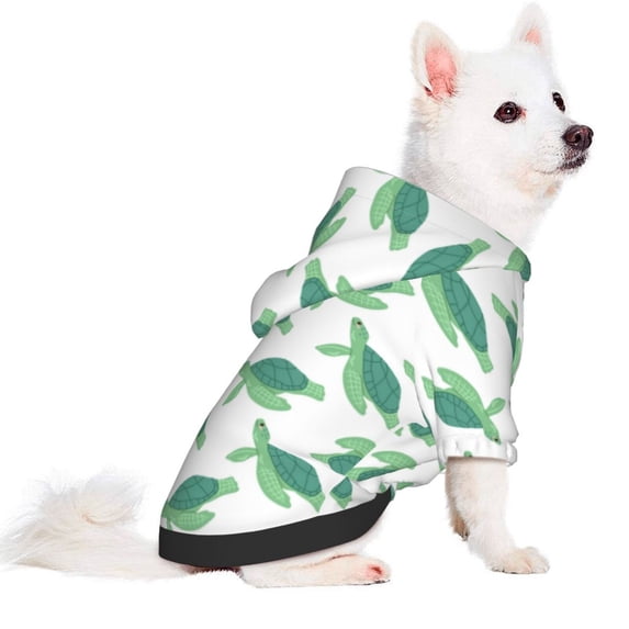 Uemuo Sea Turtle for Winter Dog Hoodie Sweatshirts with Pockets Warm Dog Clothes for Small Dogs Chihuahua-XX-Large