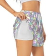 thumbnail image 1 of Uemuo Sea Turtles Pattern Women's Athletic Shorts High Waisted Running Shorts with Liner Pockets Gym Elastic Workout Shorts-XX-Large, 1 of 9