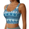 thumbnail image 1 of Uemuo Sea Underwater Animals Pattern Women's Sports Bra - High Impact Support, Breathable, and Comfortable Athletic Bra for Running, Yoga, and Workouts, 1 of 9