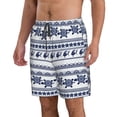 thumbnail image 1 of Uemuo Sea Underwater Turtles Pattern Men's Swim Trunks Hawaiian Beach Bathing Suit Swimsuits Beach Quick-Dry Shorts with Pockets-X-Large, 1 of 9