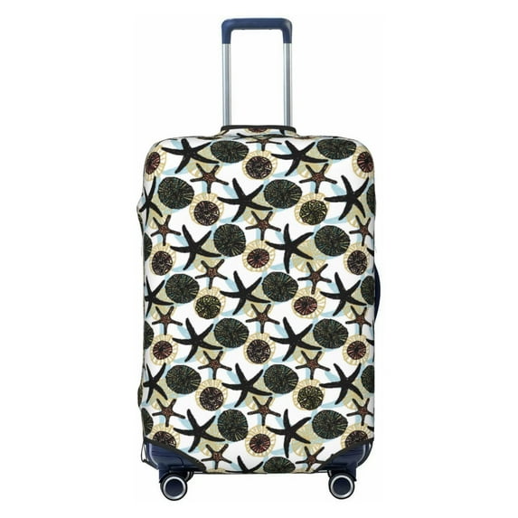 Uemuo Sea Urchin Printed Washable Luggage Cover - Fashion Suitcase Protector Fits 18-32 Inch Luggage -Large